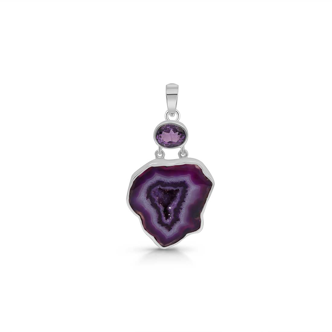 Purple Agate Pendant-(APU-P-17.)